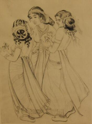 Mukul Dey (1895-1989). Girls dancing