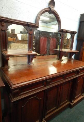 A Victorian mahogany sideboard