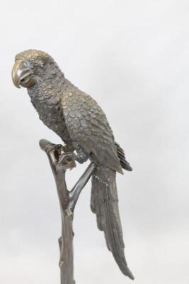 A large bronze model of a parrot - 2