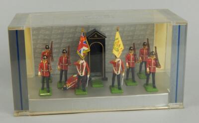 A W. Britains lead soldier Queens Guard set