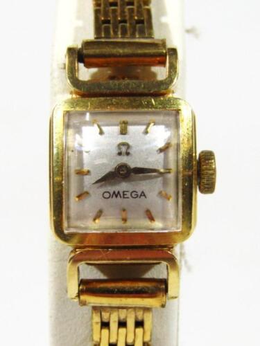 A ladies' 18ct gold Omega cocktail watch