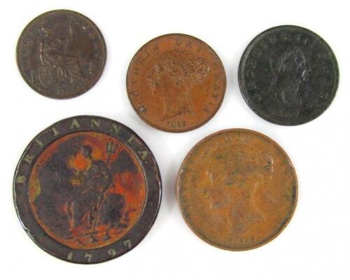 Various copper coins