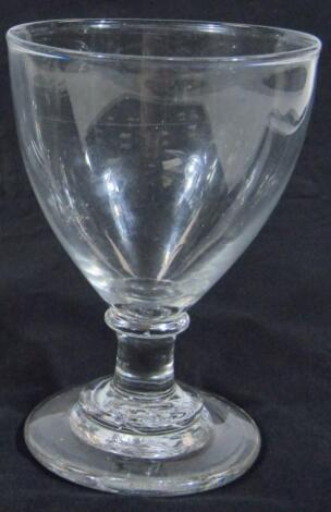 A 19thC plain glass rummer