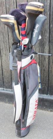 Various modern golf equipment