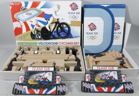 A Team GB Scalextrix Velodrome Set