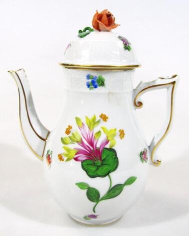 A 20thC Herend porcelain coffee pot