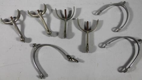 Various early 20thC riding spurs