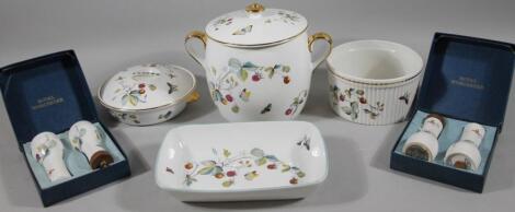 Various Royal Worcester Strawberry Fair oven to tableware