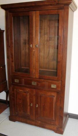 A modern hardwood display cabinet