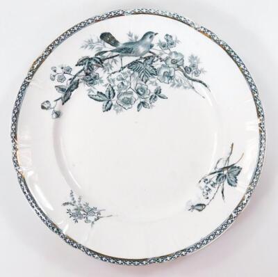 A 18thC Chinese export blue and white plate - 8