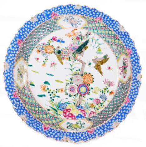 A Chinese Qing period porcelain charger