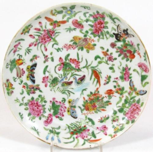 A late 19thC Cantonese famille rose plate