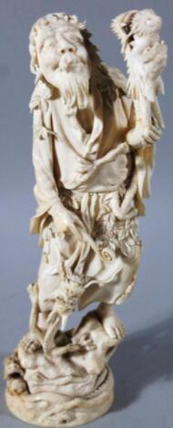 A late 19thC Japanese Meiji period ivory figure