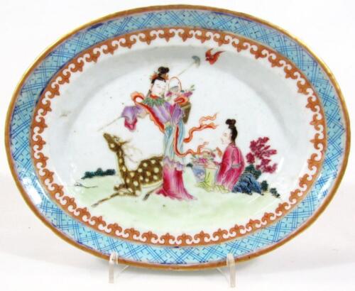 A 19thC Cantonese porcelain dish