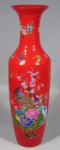 A 20thC oriental pottery floor standing vase