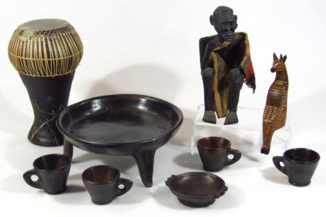 Various African and other tribal figures groups
