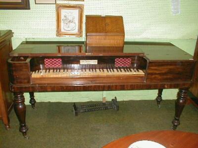 A nearly 19thC mahogany square piano by John Broadwood & Sons