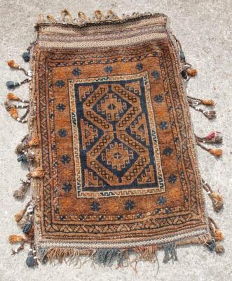 A 20thC Middle Eastern tribal style sack rug or wall hanging