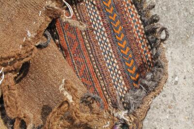 A 20thC Middle Eastern tribal style sack rug or wall hanging - 4