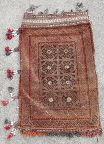 A 20thC Middle Eastern tribal style sack rug or wall hanging