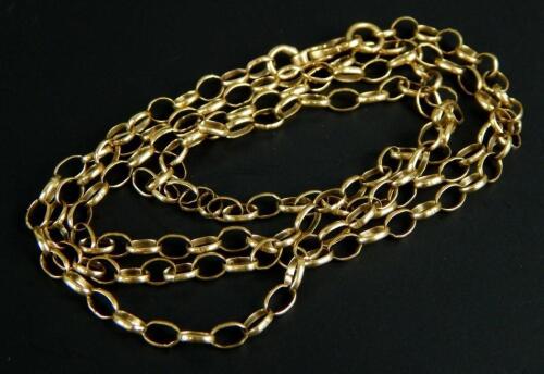 A 9ct gold fine link chain