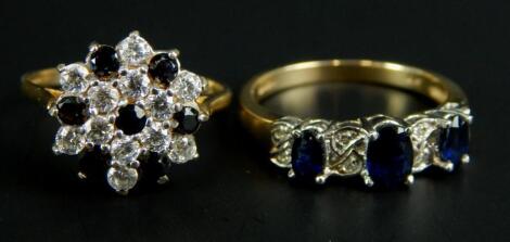 Two 9ct gold dress rings