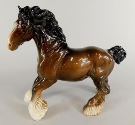 A Beswick model of a brown Shire horse