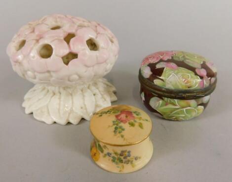 Three porcelain items