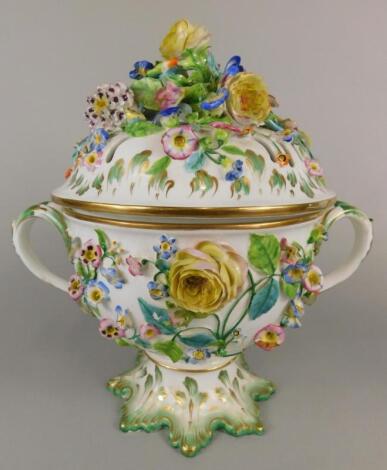 A 19thC Coalbrookedale pot pourri vase and cover