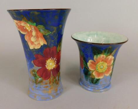 Two Royal Doulton faience vases