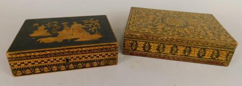 A Regency penwork box