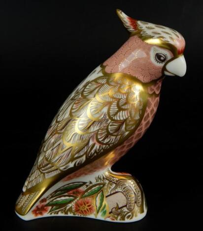 A Royal Crown Derby cockatoo paperweight