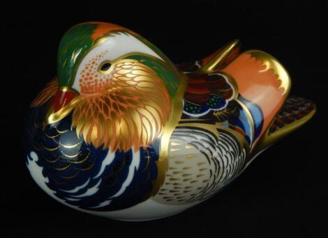 A Royal Crown Derby duck paperweight