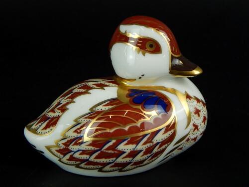 A Royal Crown Derby duck paperweight