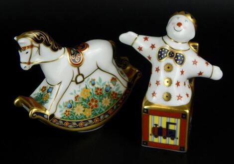 Two Royal Crown Derby paperweights