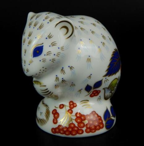 A Royal Crown Derby Derby Dormouse paperweight