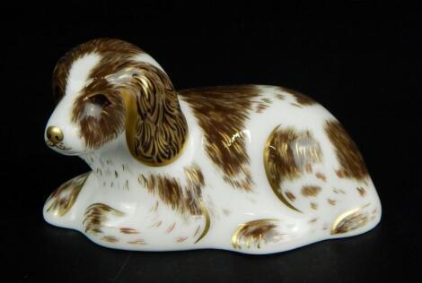 A Royal Crown Derby Scruff Dog paperweight