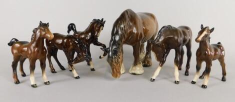 A quantity of Beswick horses