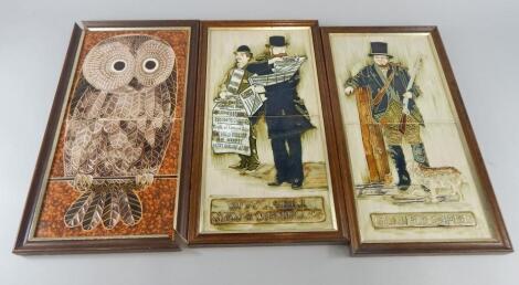 Three modern Maw & Co tile pictures