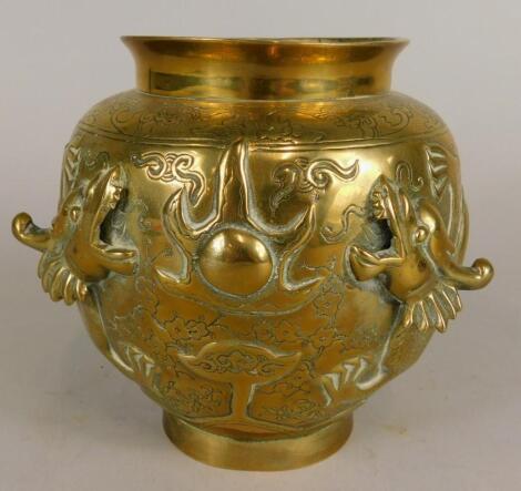 A Chinese bronze vase