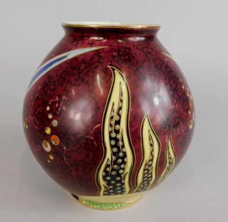 A Carltonware type lustre vase