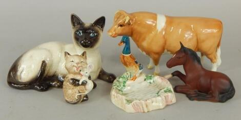 A Beswick brown and white cow Champion Sabrina's Sir Richmond