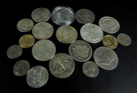 A collection of USA coins