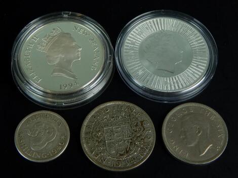 A small group of coins