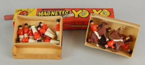 Two boxed sets of German wooden toys