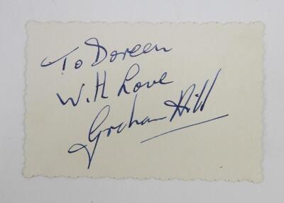 Graham Hill. A Rubery Owen & Co Sports & Social Club Annual Dinner Dance Invitation 1963 - 2