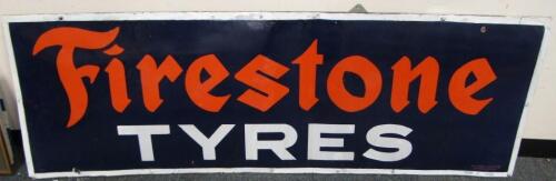 A mid 20thC Firestone tyres enamel sign