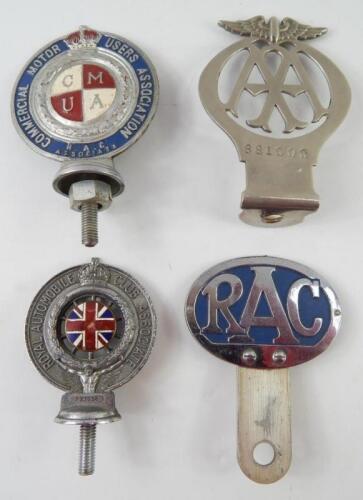 Four Motoring Club badges