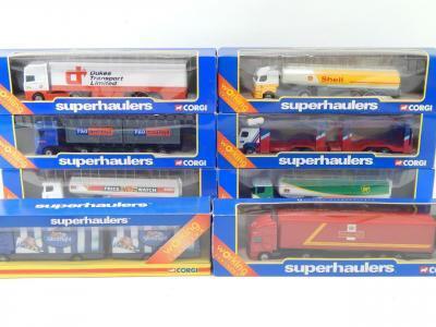 Eight Corgi die cast Superhaulers