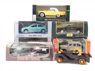 Seven die cast motor cars